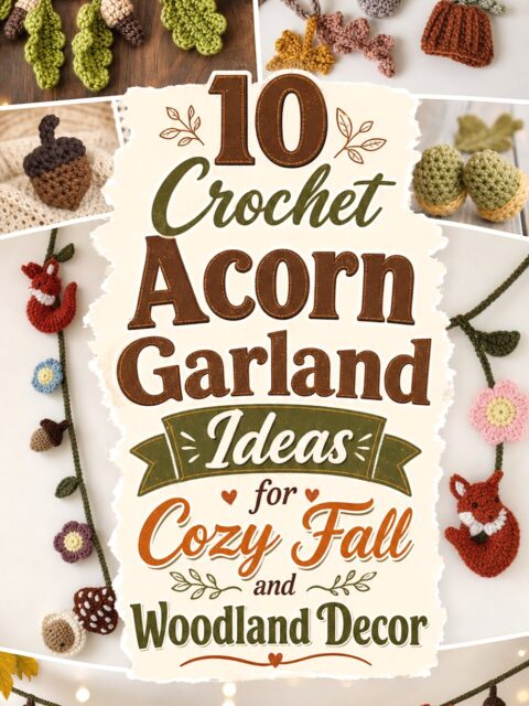 Crochet Acorn Garland Ideas for Cozy Fall and Woodland Decor