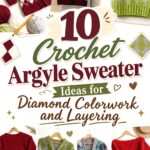 Crochet Argyle Sweater Ideas for Diamond Colorwork and Layering