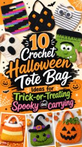10 Crochet Halloween Tote Bag Ideas for Trick or Treating and Spooky Carrying
