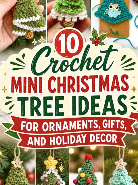 Crochet Mini Christmas Tree Ideas for Ornaments, Gifts, and Holiday Decor