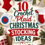 Crochet Plaid Christmas Stocking Ideas