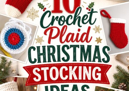 Crochet Plaid Christmas Stocking Ideas