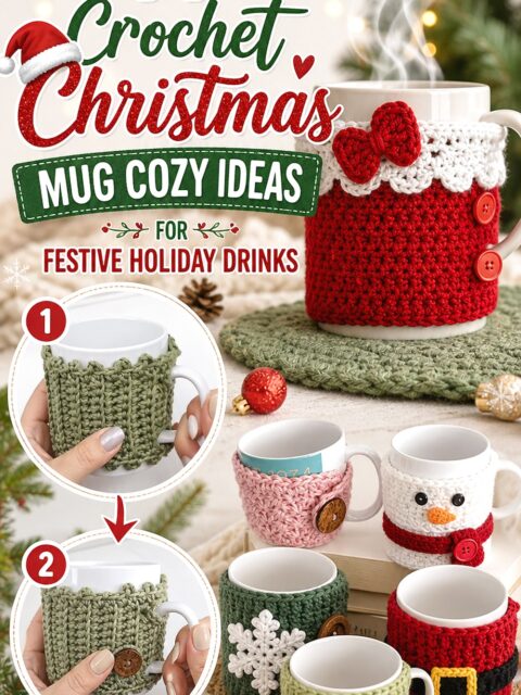 Crochet Christmas Mug Cozy Ideas for Festive Holiday Drinks