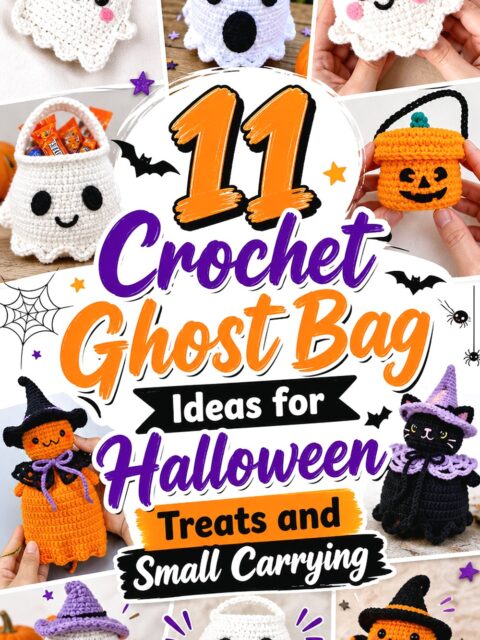 Crochet Ghost Bag Ideas for Halloween Treats and Small Carrying