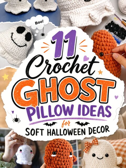 Crochet Ghost Pillow Ideas for Soft Halloween Decor