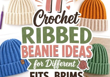 Crochet Ribbed Beanie Ideas for Different Fits Brims and Finishes