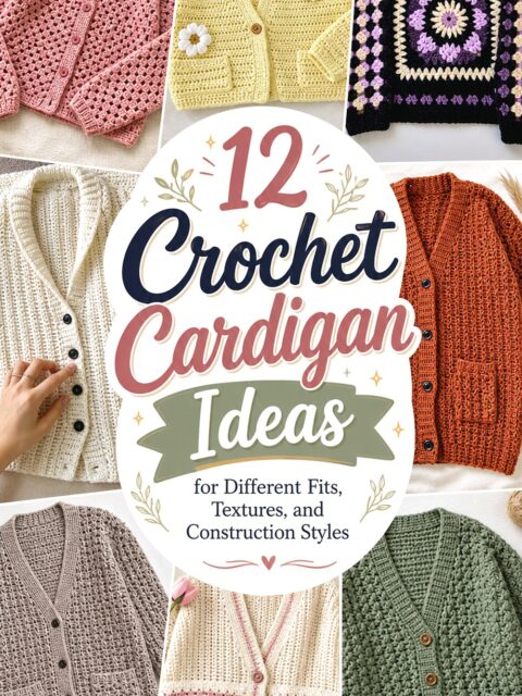Crochet Cardigan Ideas for Different Fits, Textures, and Construction Styles