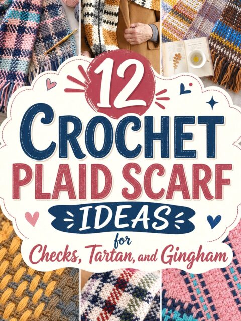 Crochet Plaid Scarf Ideas for Checks Tartan and Gingham