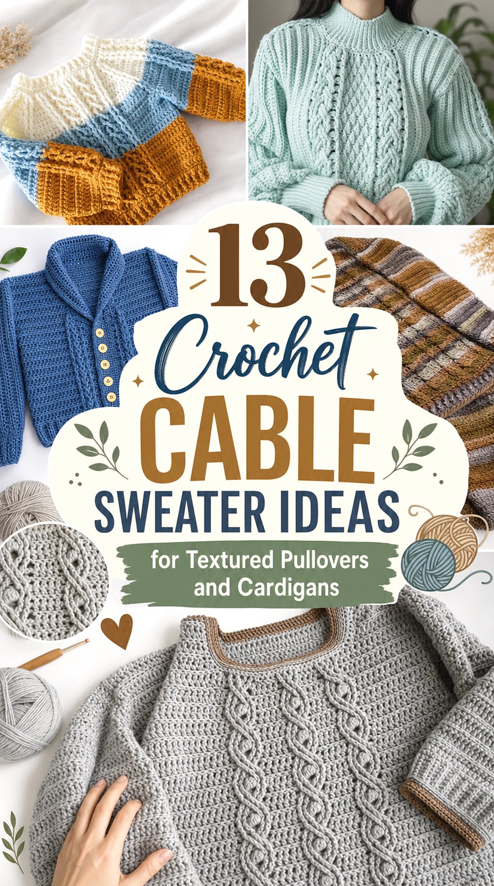 Crochet Cable Sweater Ideas for Textured Pullovers and Cardigans