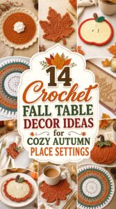 Crochet Fall Table Decor Ideas for Cozy Autumn Place Settings