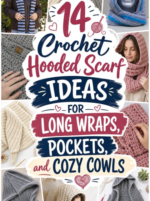 Crochet Hooded Scarf Ideas for Long Wraps Pockets and Cozy Cowls