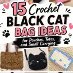 Crochet Black Cat Bag Ideas for Pouches Totes and Small Carrying