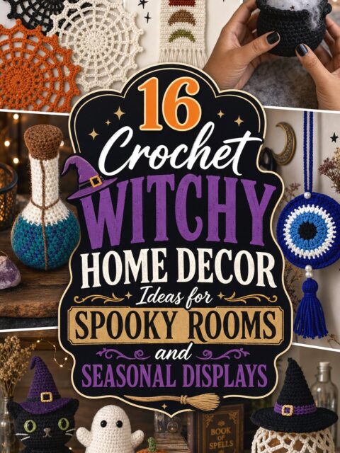 Crochet Witchy Home Decor Ideas for Spooky Rooms and Seasonal Displays