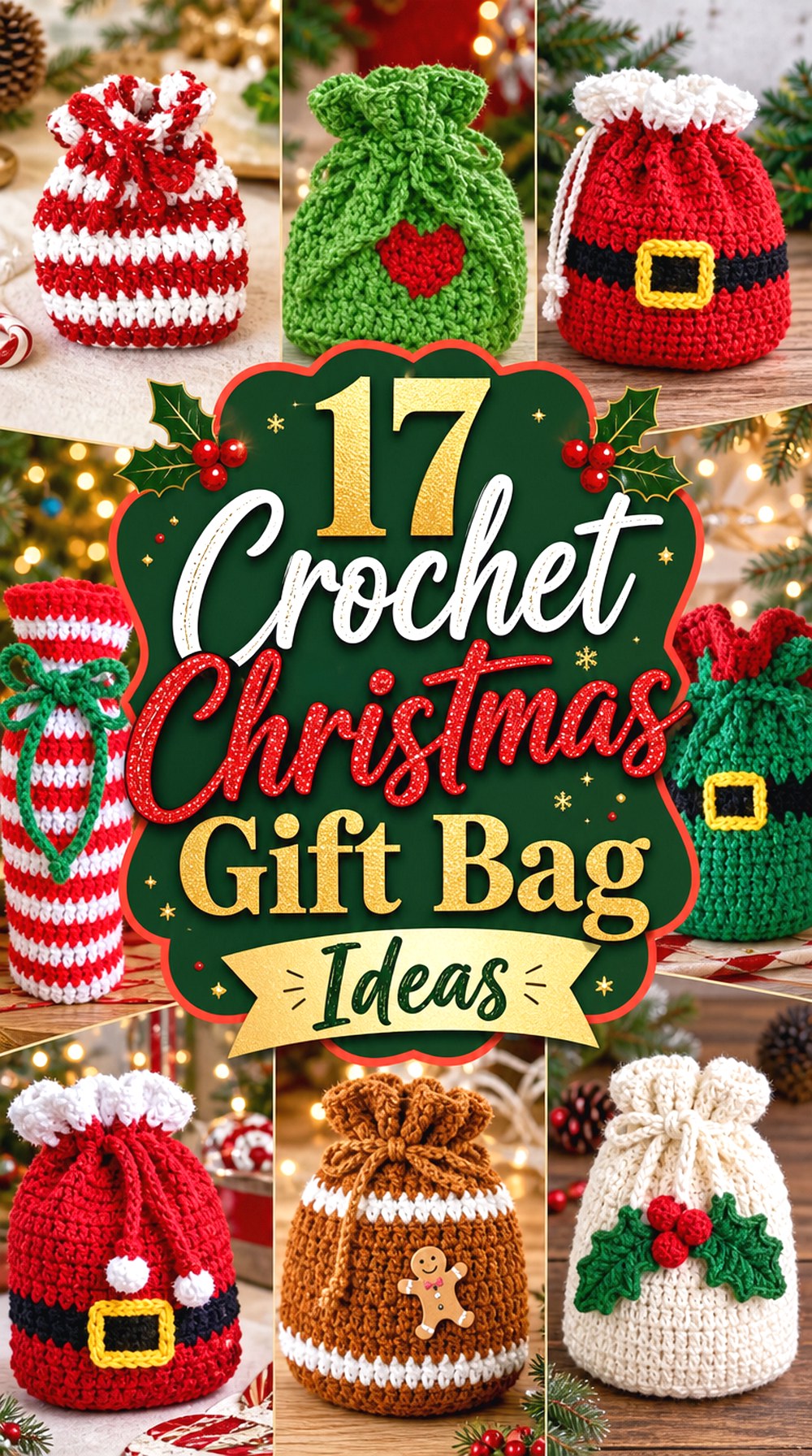 Crochet Christmas Gift Bag Ideas