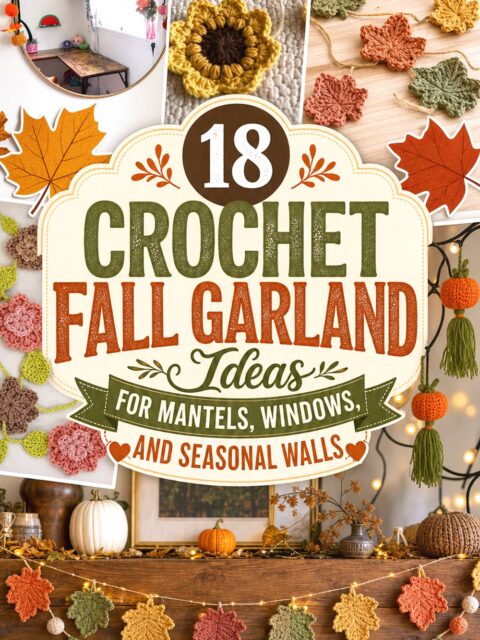Crochet Fall Garland Ideas for Mantels Windows and Seasonal Walls