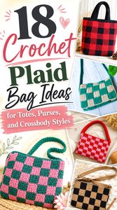 Crochet Plaid Bag Ideas for Totes, Purses, and Crossbody Styles