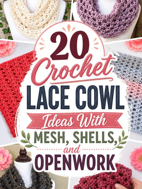Crochet Lace Cowl Ideas With Mesh Shells and Openwork