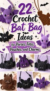 Crochet Bat Bag Ideas for Purses, Totes, Pouches, and Charms