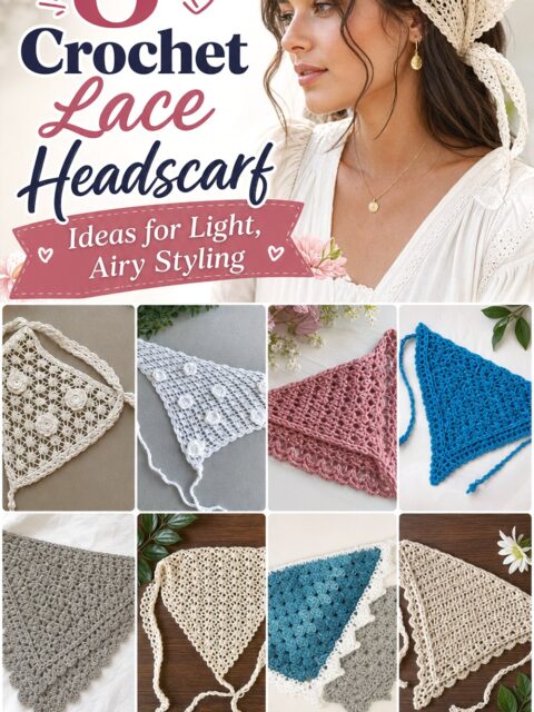 Crochet Lace Headscarf Ideas for Light Airy Styling