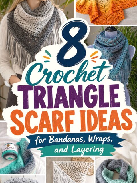 Crochet Triangle Scarf Ideas for Bandanas Wraps and Layering