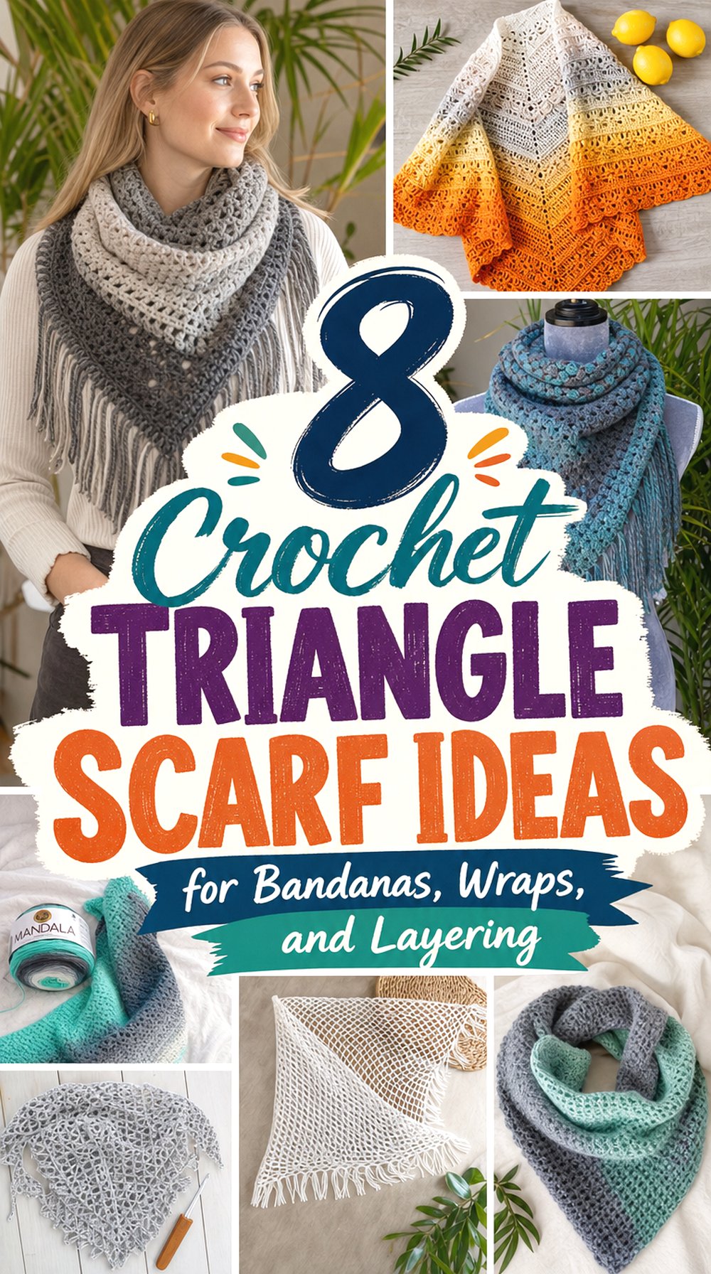 Crochet Triangle Scarf Ideas for Bandanas Wraps and Layering