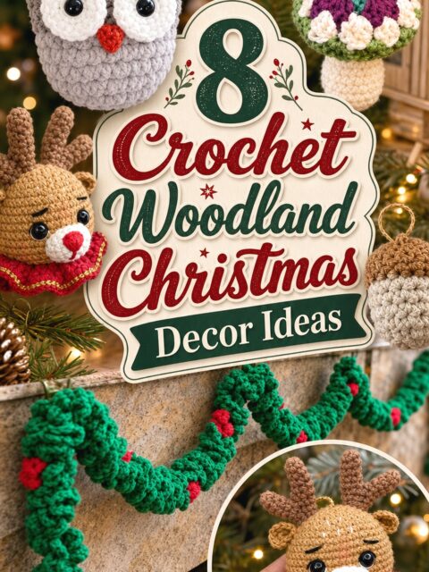 Crochet Woodland Christmas Decor Ideas