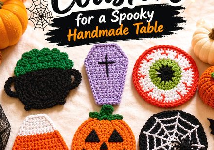 Crochet Halloween Coasters for a Spooky Handmade Table
