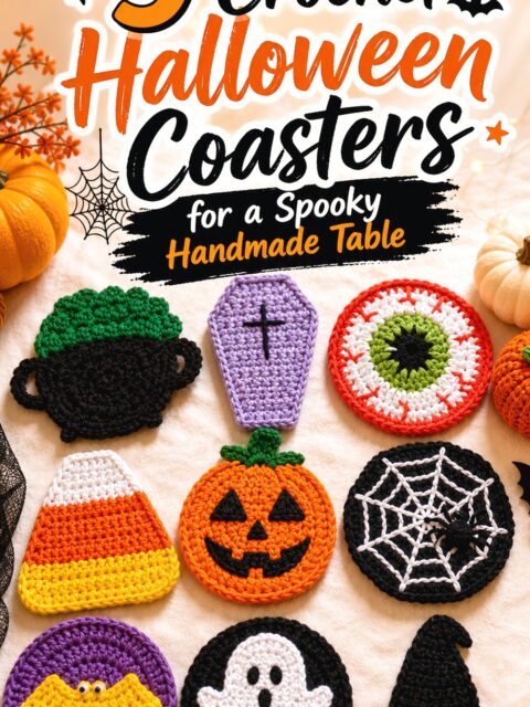Crochet Halloween Coasters for a Spooky Handmade Table