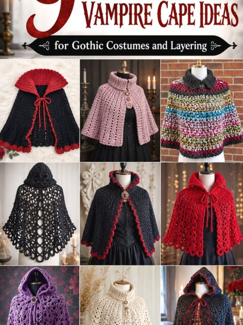 Crochet Vampire Cape Ideas for Gothic Costumes and Layering