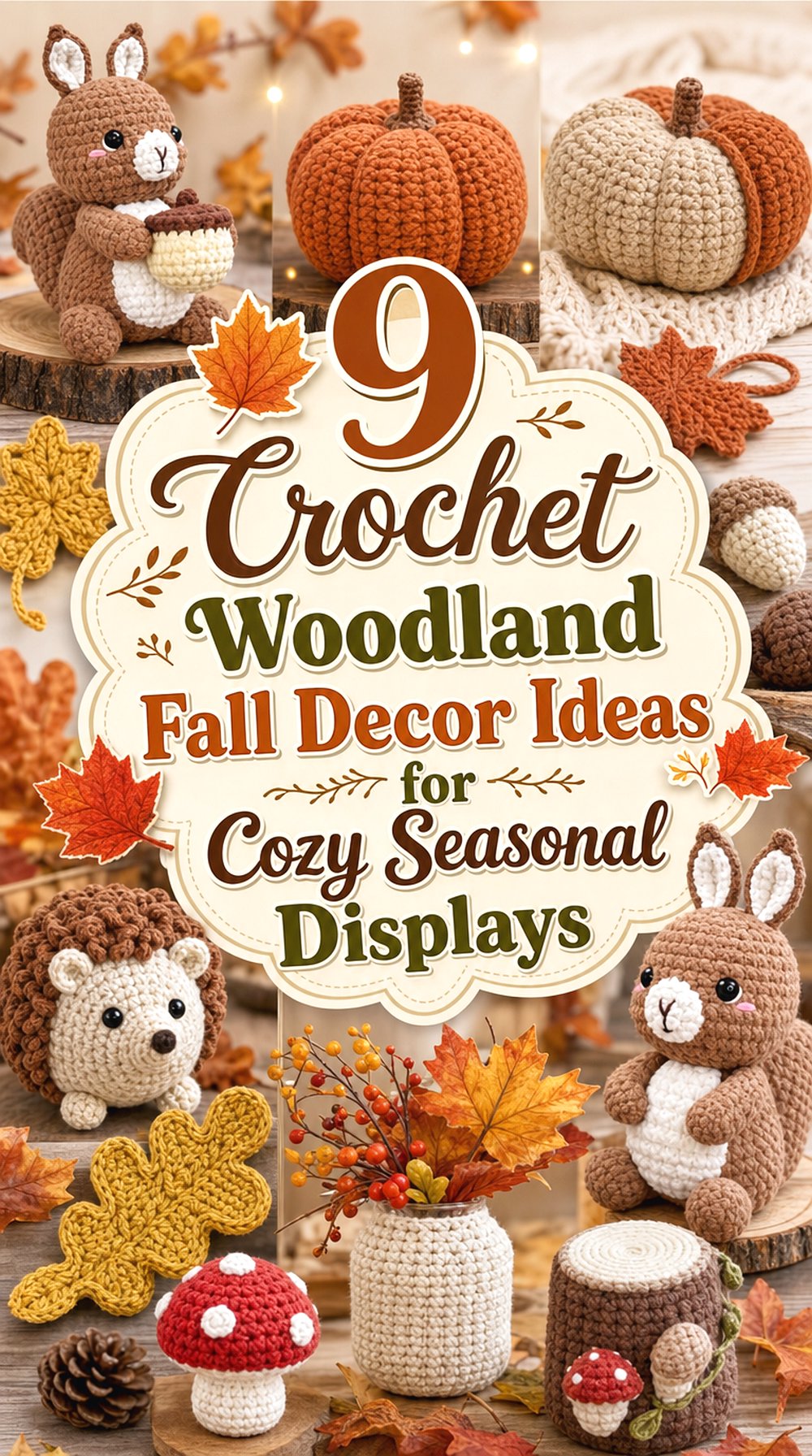 Crochet Woodland Fall Decor Ideas for Cozy Seasonal Displays