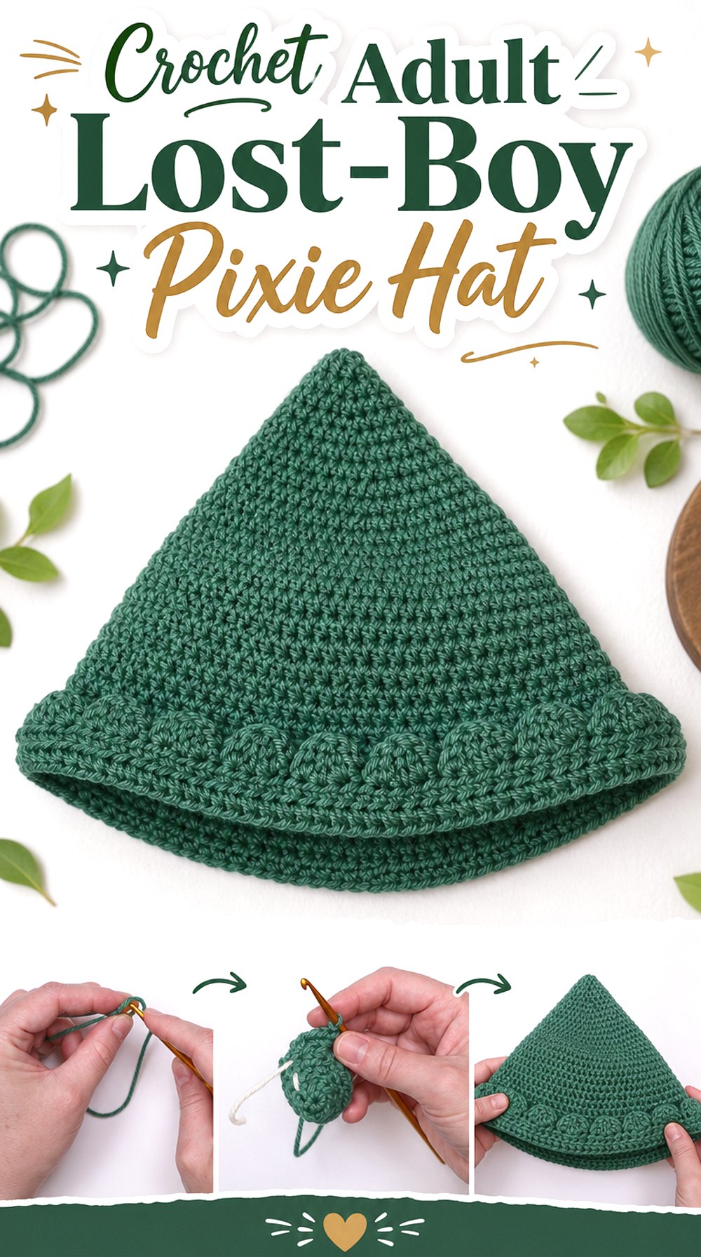 Crochet Adult Lost Boy Pixie Hat