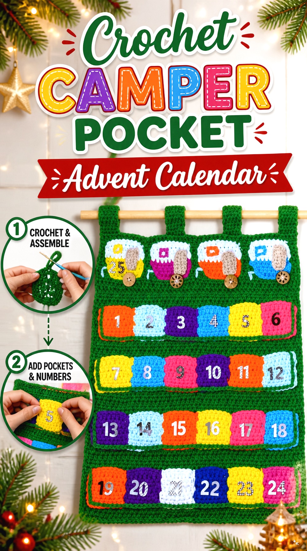 Crochet Camper Pocket Advent Calendar