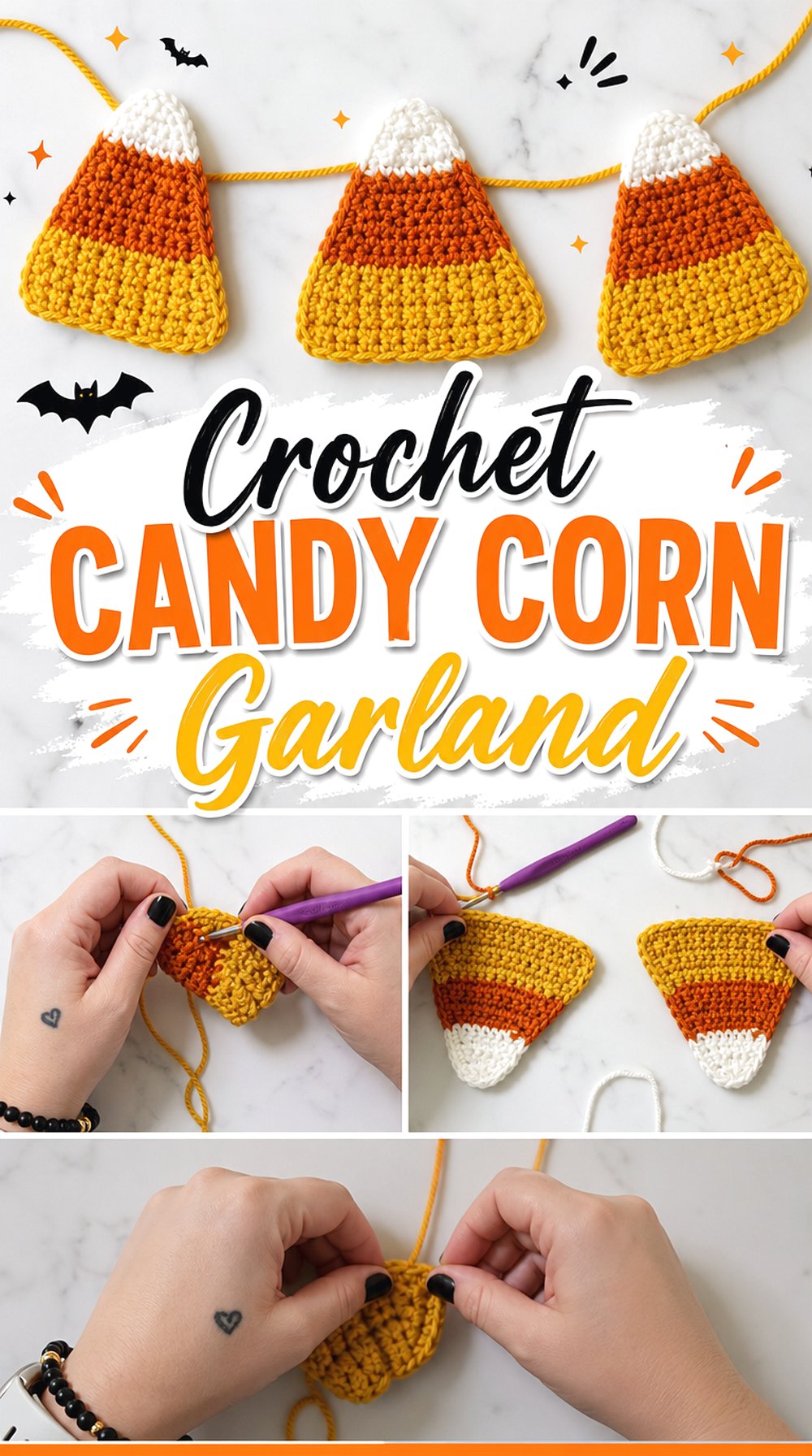 Crochet Candy Corn Garland