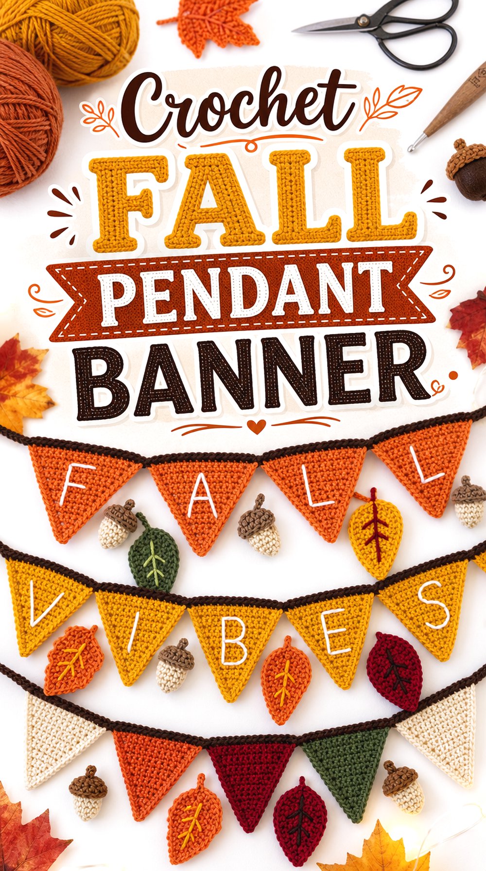 Crochet Fall Pendant Banner