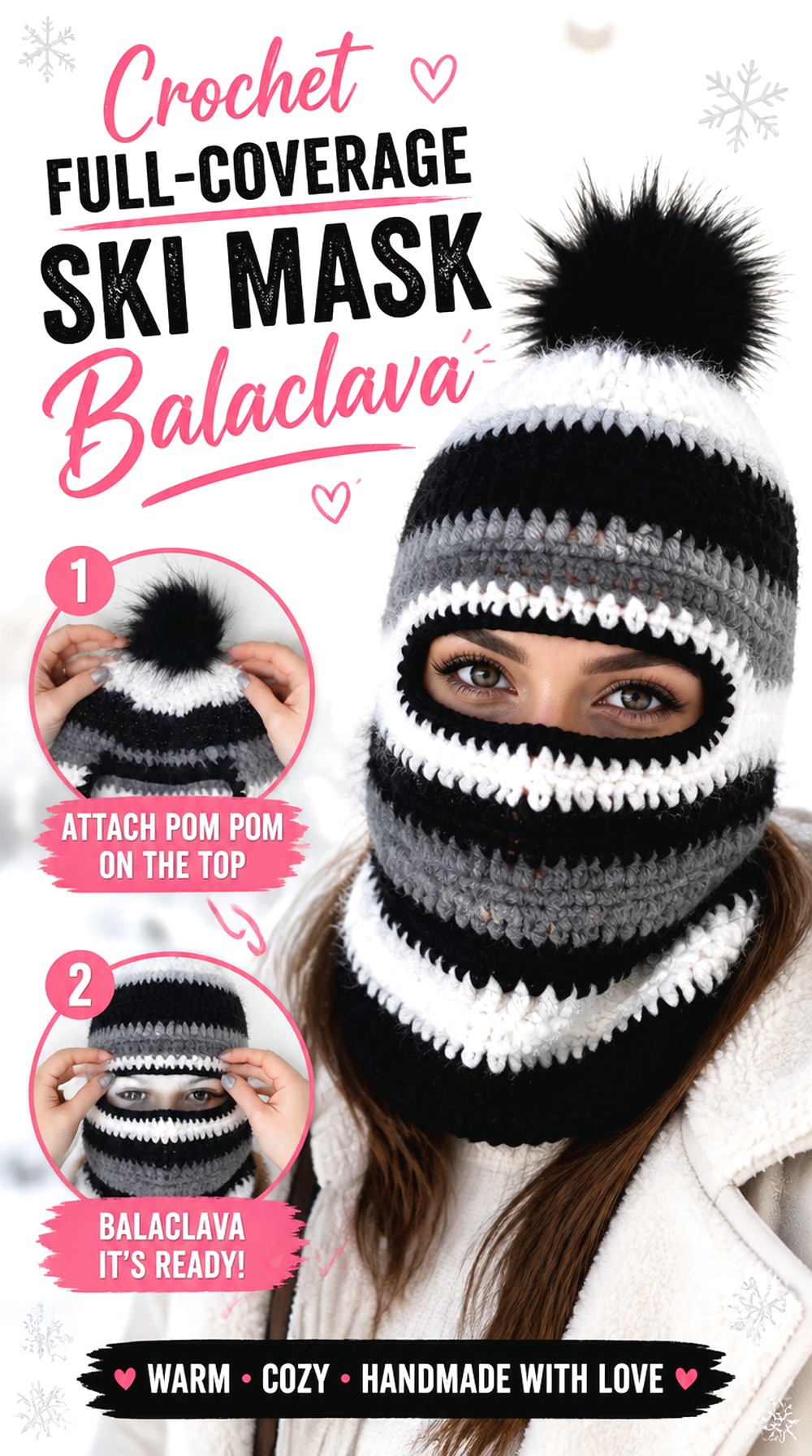 Crochet Full Coverage Ski Mask Balaclava