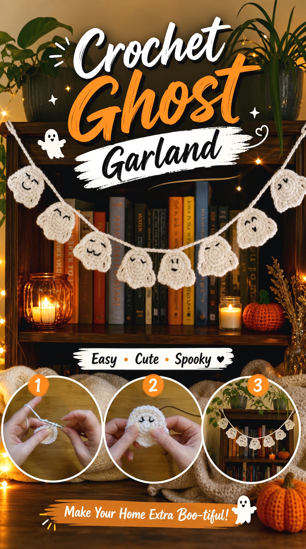 Crochet Ghost Garland