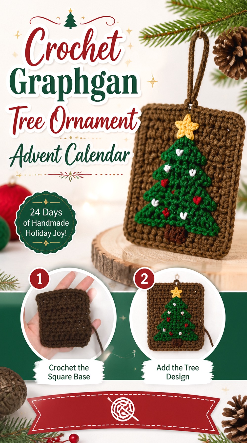Crochet Graphgan Tree Ornament Advent Calendar