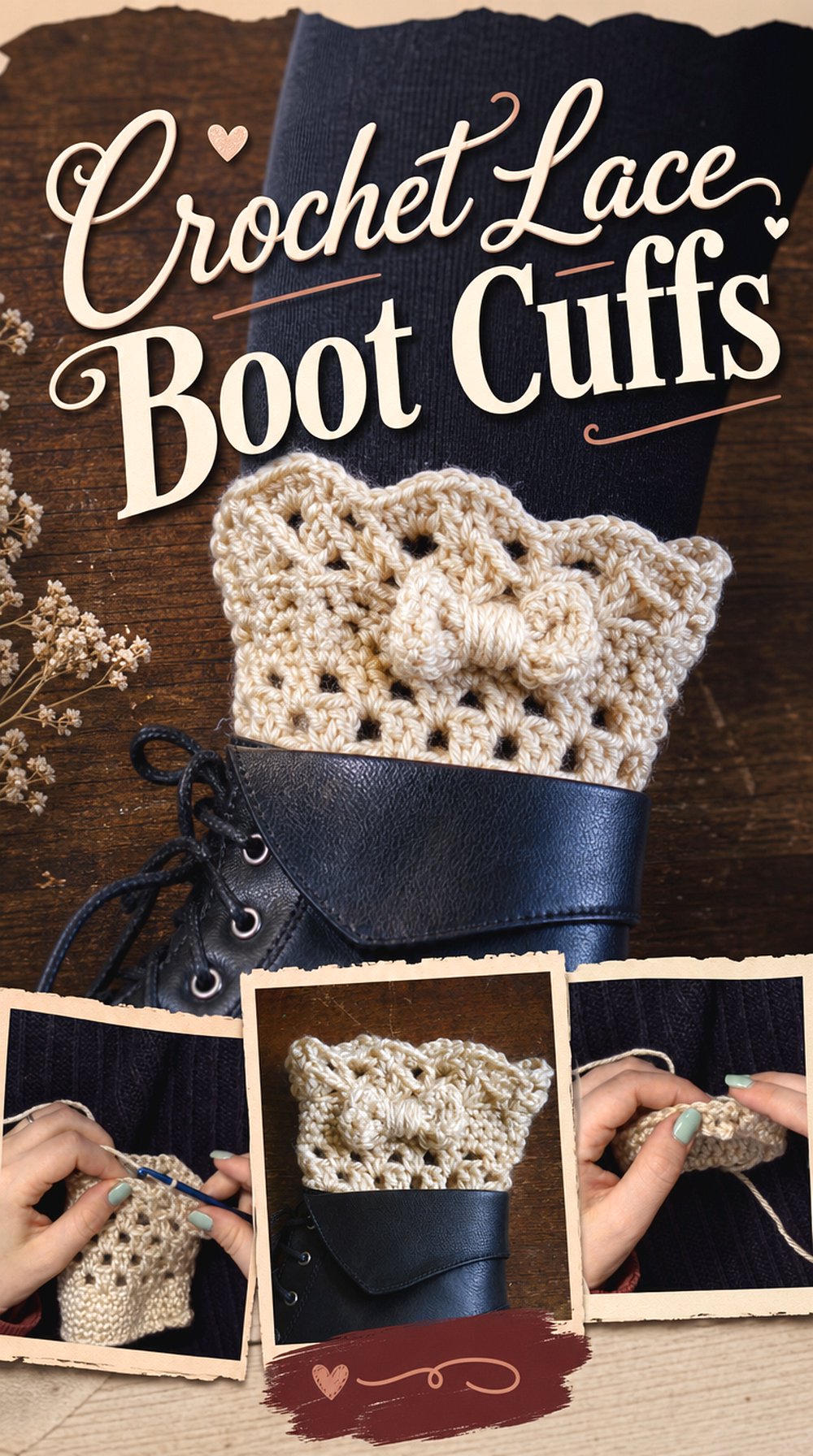 Crochet Lace Boot Cuffs