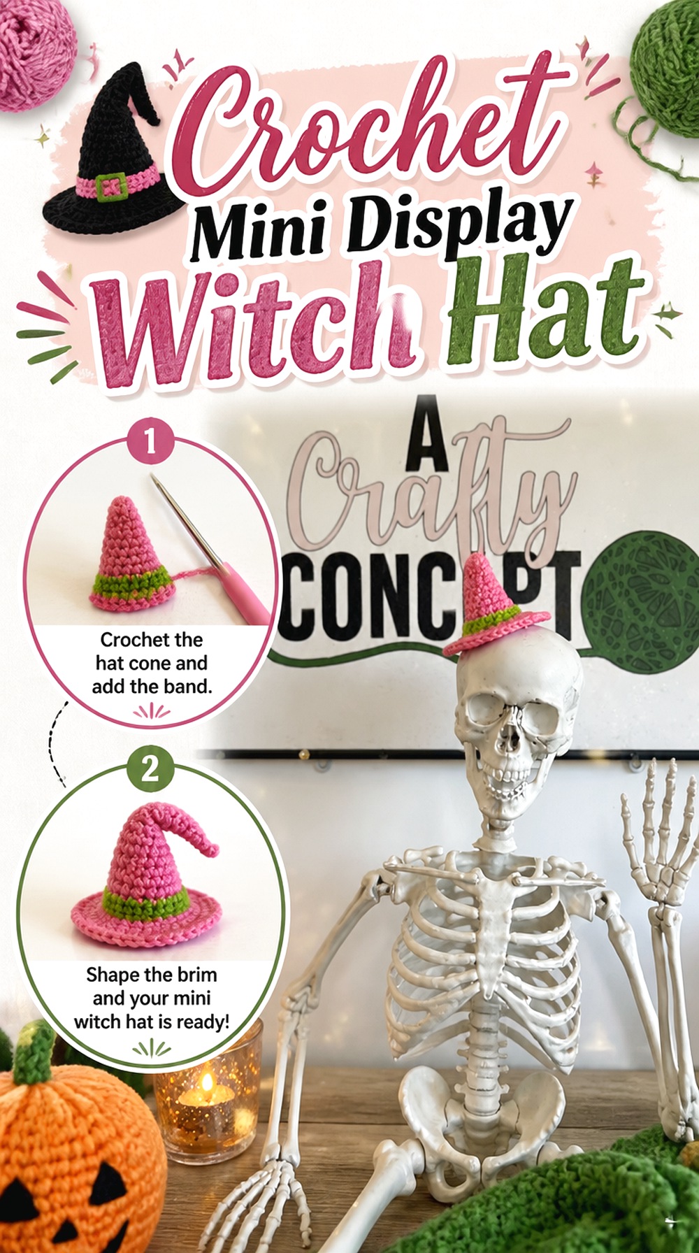 Crochet Mini Display Witch Hat
