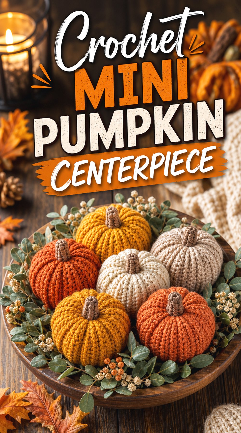 Crochet Mini Pumpkin Centerpiece