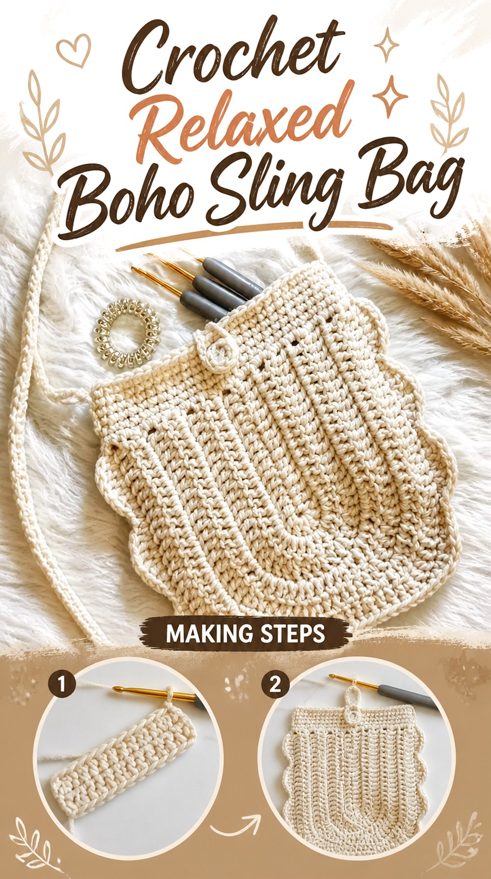 Crochet Relaxed Boho Sling Bag
