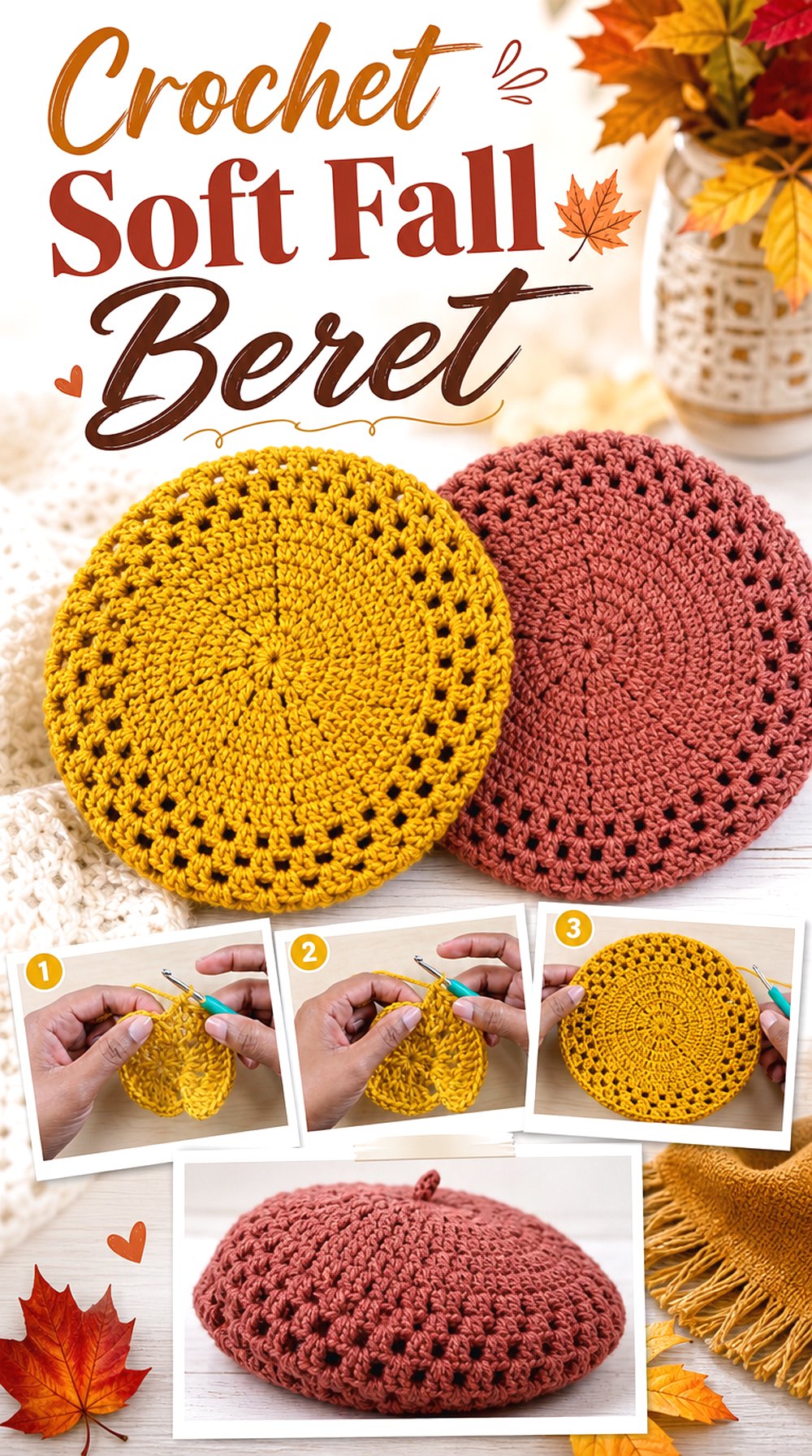 Crochet Soft Fall Beret