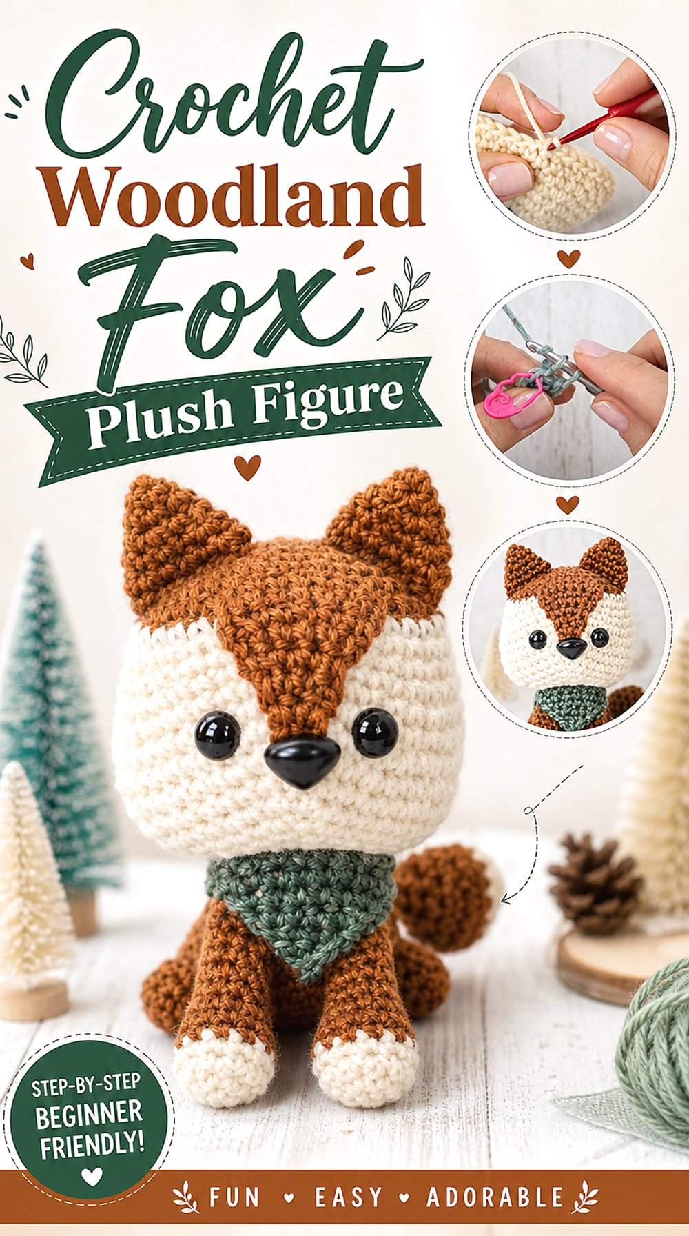 Crochet Woodland Fox Plush Figure