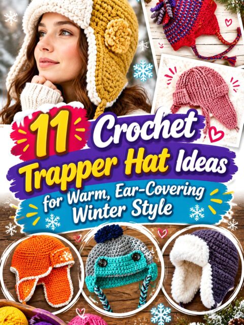 Crochet Trapper Hat Ideas for Warm, Ear Covering Winter Style