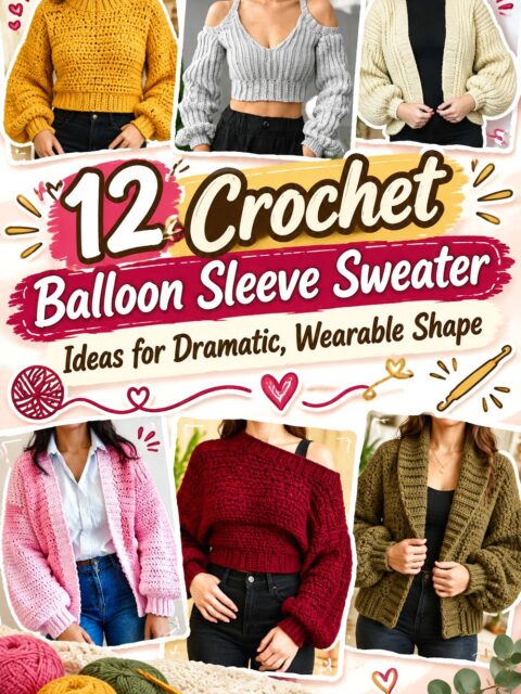 Crochet Balloon Sleeve Sweater Ideas for Dramatic, Wearable Shape