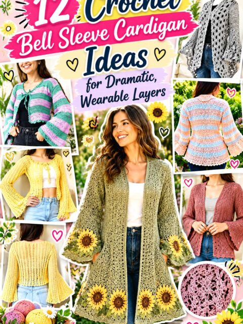 Crochet Bell Sleeve Cardigan Ideas for Dramatic, Wearable Layers