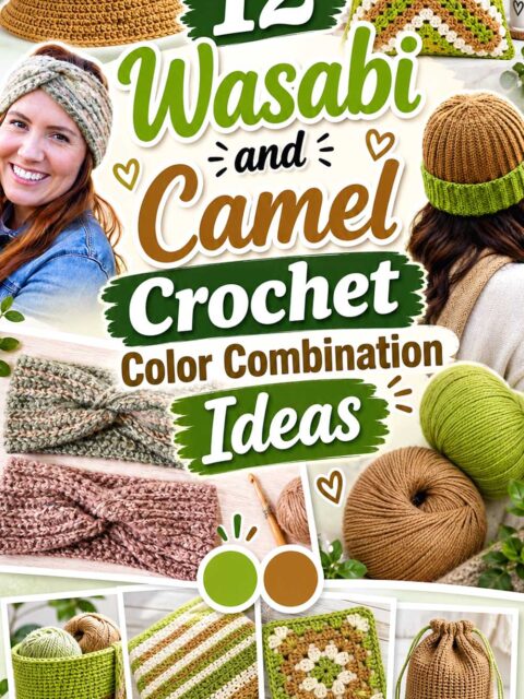 13 Wasabi and Camel Crochet Color Combination Ideas
