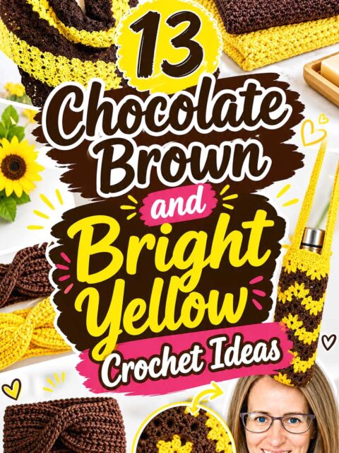 13 Chocolate Brown and Bright Yellow Crochet Ideas