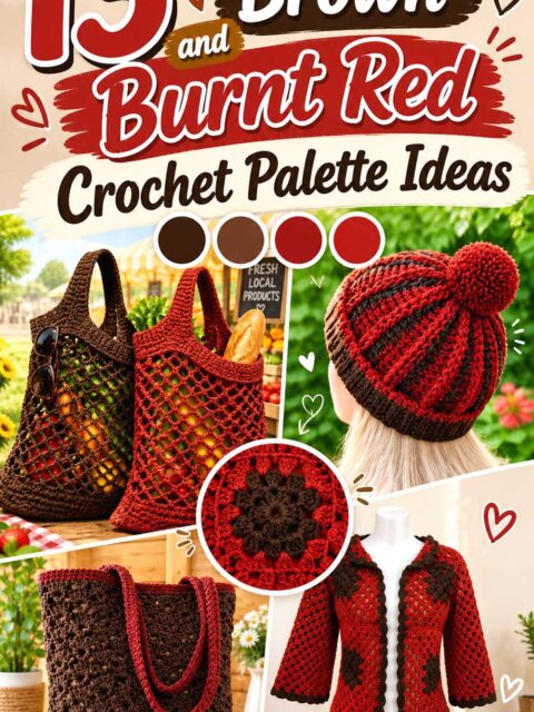 13 Chocolate Brown and Burnt Red Crochet Palette Ideas
