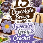 13 Chocolate Brown and Lavender Gray Crochet Ideas